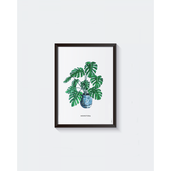 Poster Plant Monstera A: A4 - 6 stuks Poster Plant Monstera A: A4 - 6 stuks