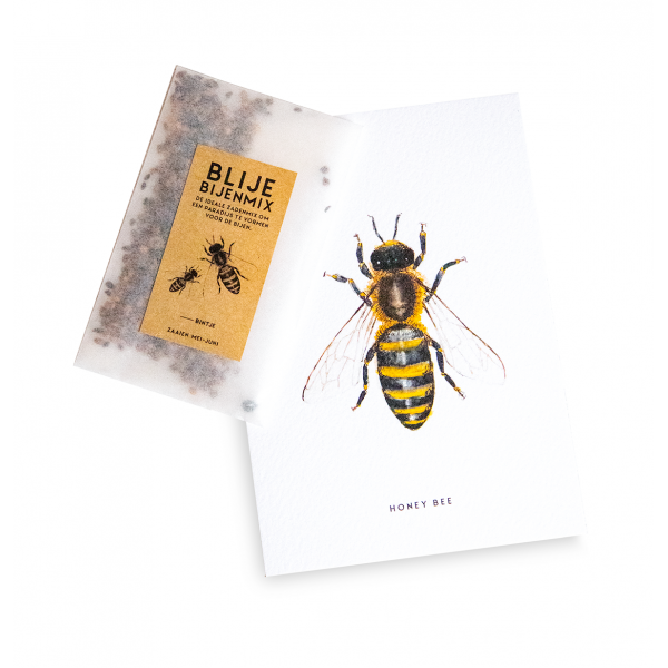 Blije bijenmix met kaart - 10 stuks Blije bijenmix met kaart - 10 stuks
