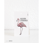 Gift tag Flamingo German