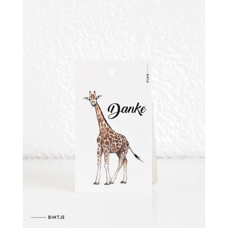 Gift tag Giraffe German
