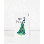 Gift tag Peacock