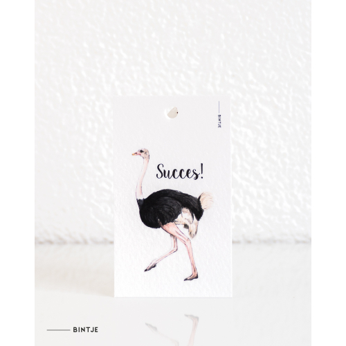 Gift tag Ostrich