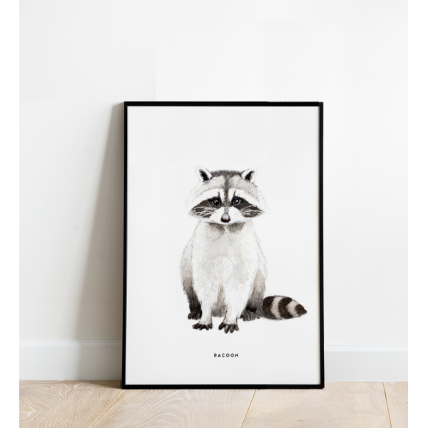 Poster Wasbeer B: 30x40 - 5 stuks Poster Wasbeer B: 30x40 - 5 stuks