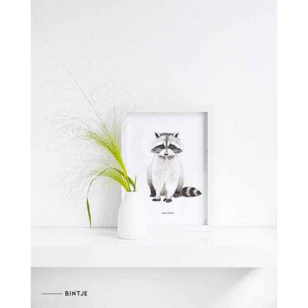 Poster Wasbeer A: A4 - 5 stuks Poster Wasbeer A: A4 - 5 stuks