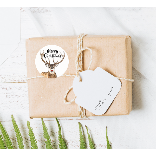 Stickers Merry Christmas op rol Stickers Merry Christmas op rol