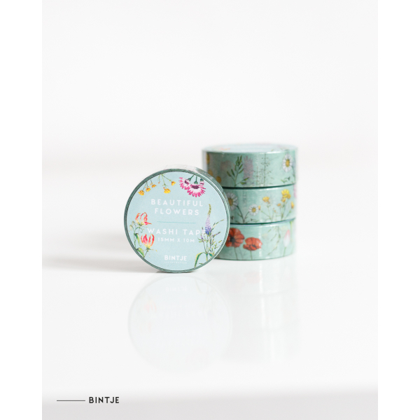 Washi tape met bloemen 4 st. Washi tape met bloemen 4 st.