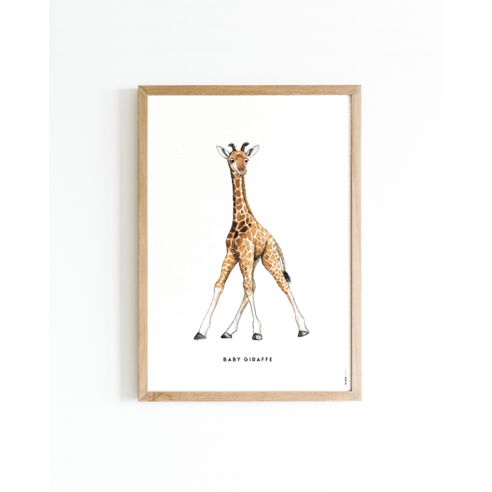 Poster Baby giraf 30x40 6 st.