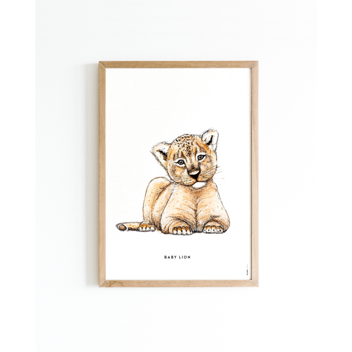 Mini poster Baby leeuw 15x20 6 st.