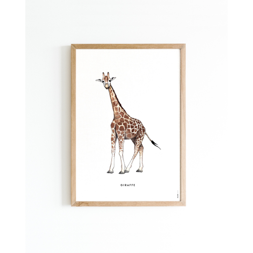 Poster Giraffe A4 6 st.