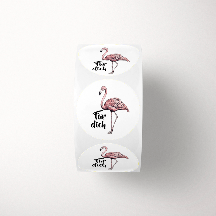 Stickers Flamingo Duits op rol