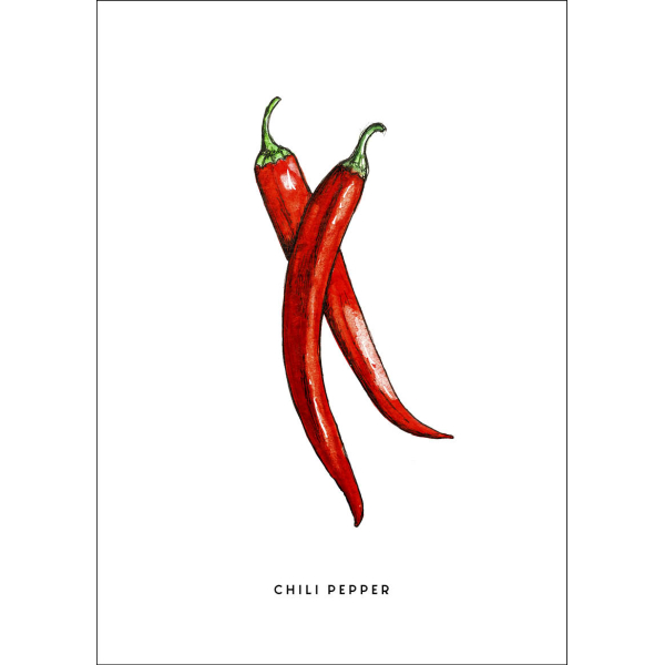 Kaart Chili pepers 10 st. Kaart Chili pepers 10 st.