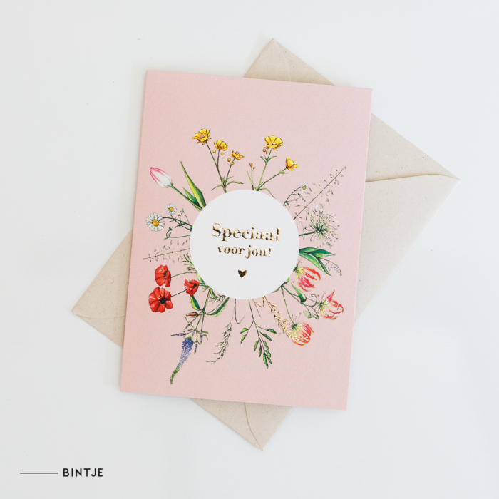 Greeting card Flower Speciaal voor jou - 10 pieces