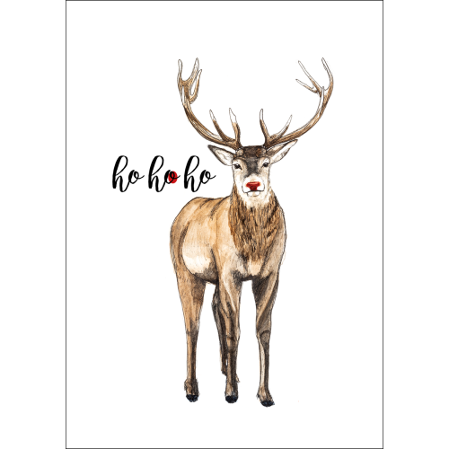 Postcard Christmas Reindeer