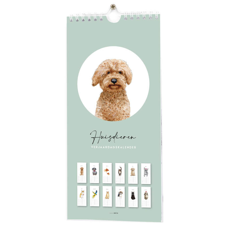 Verjaardagskalender huisdieren - 6 stuks
