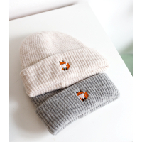 Beige muts vos 4 st.