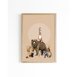 Mini poster Forest animals 15x20 6 st.