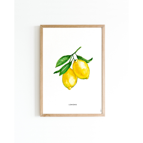 Mini poster Lemons 15x20 6 st