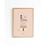 Poster F Azie Sushi A4 6 st.