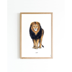 A. Poster Leeuw A4 6 st.