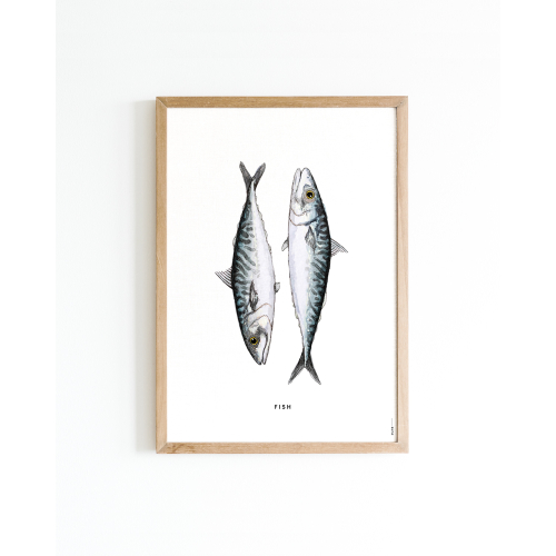 Mini poster Fish 15x20 6 st