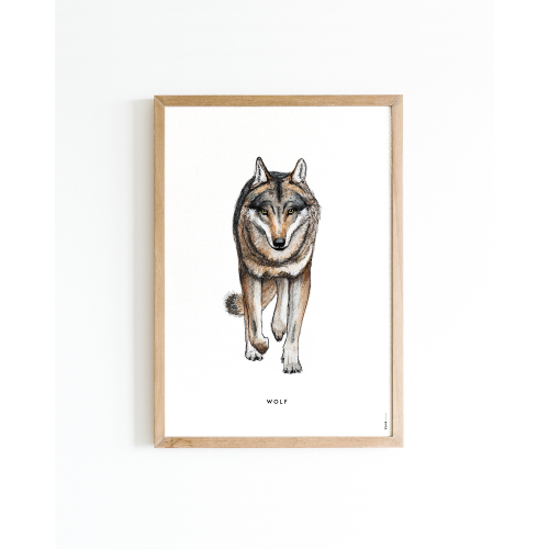 Poster Wolf A4 6 st.