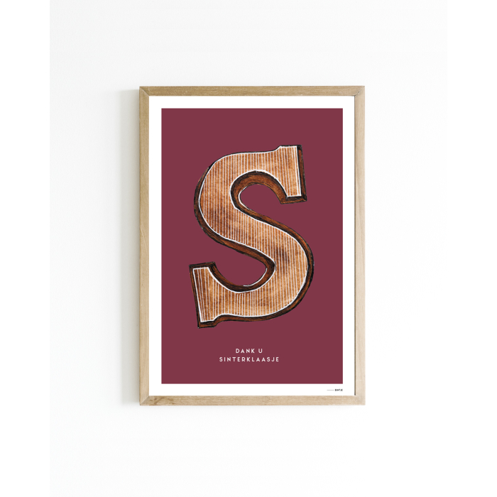 Mini poster Chocoladeletter 15x20 6 st.