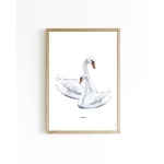 Mini poster Swan 15x20 6 st.