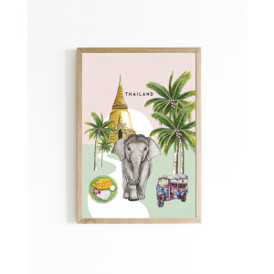 Mini poster Country Thailand 15x20 6 st