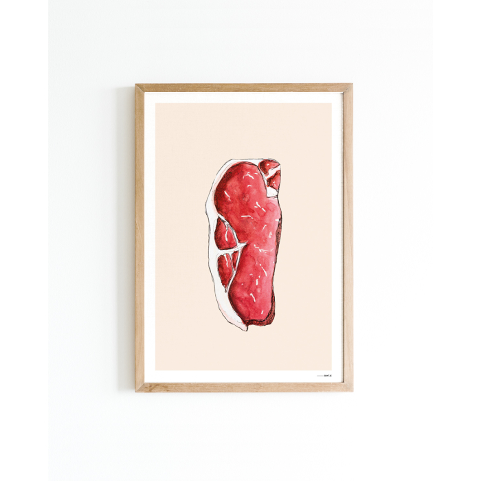 Mini poster Vegan Steak 15x20 6 st.