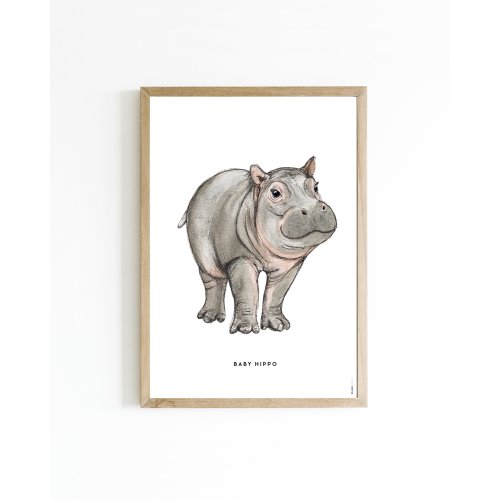 A. Mini poster Baby nijlpaard 15x20 6 st.