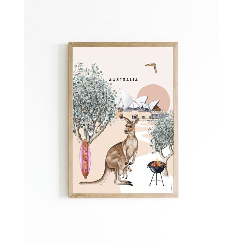 Mini poster Land: Australie 15x20 6 st