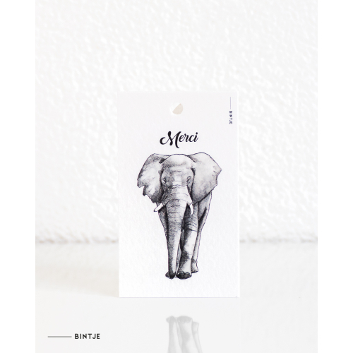 Gift tag Elephant