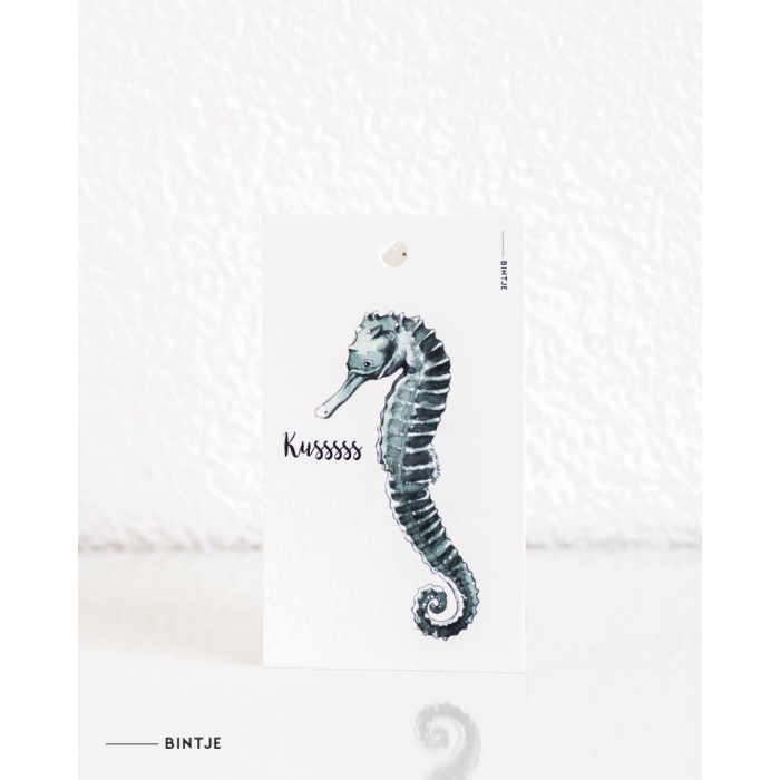 Gift tag Seahorse Gift tag Seahorse