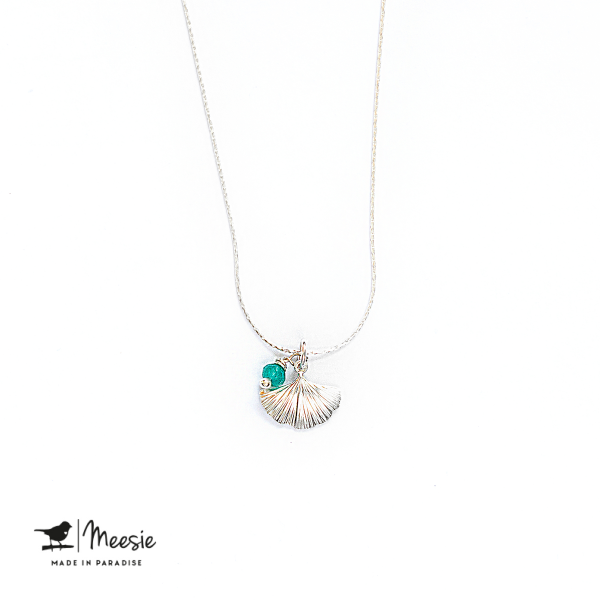 Ketting: Ginkgo Blad zilver - 3 stuks Ketting: Ginkgo Blad zilver - 3 stuks