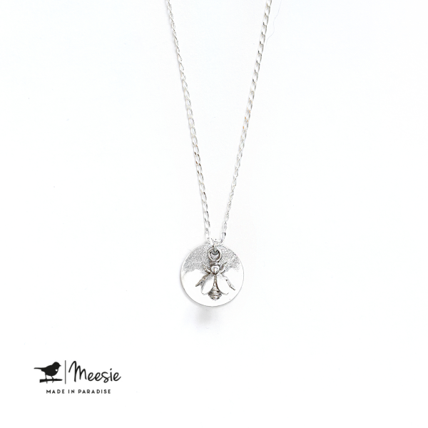 Ketting: Bijtje bedel zilver - 3 stuks Ketting: Bijtje bedel zilver - 3 stuks
