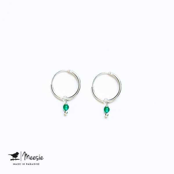 Oorbellen Groene Kwarts zilver Oorbellen Groene Kwarts zilver