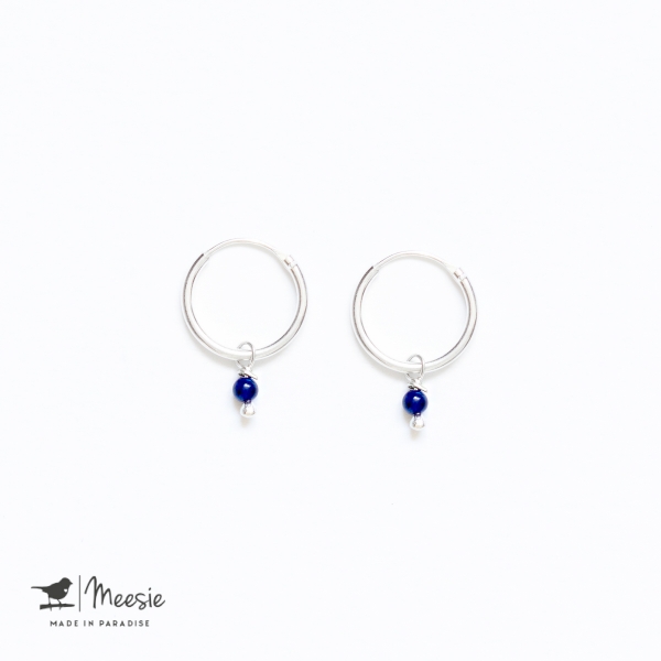 Oorbellen Lapis Lazuli mini zilver Oorbellen Lapis Lazuli mini zilver