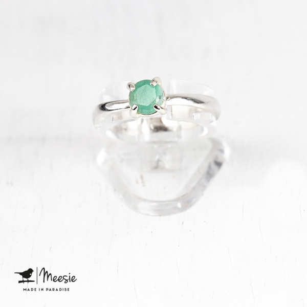 Ring: Aquamarijn edelsteen zilver - 3 ringen Ring: Aquamarijn edelsteen zilver - 3 ringen