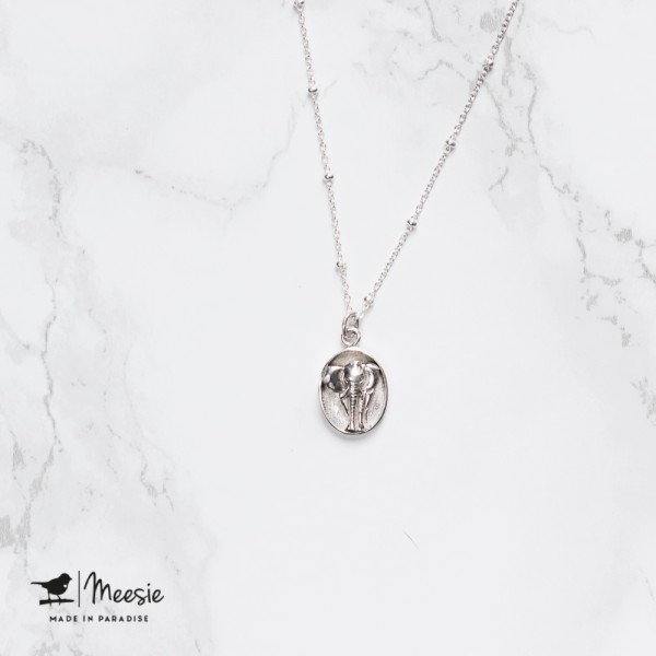 Ketting: Medallion Olifant zilver - 3 stuks Ketting: Medallion Olifant zilver - 3 stuks