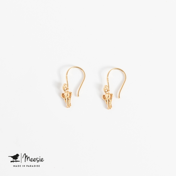 Oorbellen Hangers Olifant goud op zilver - 3 sets Oorbellen Hangers Olifant goud op zilver - 3 sets