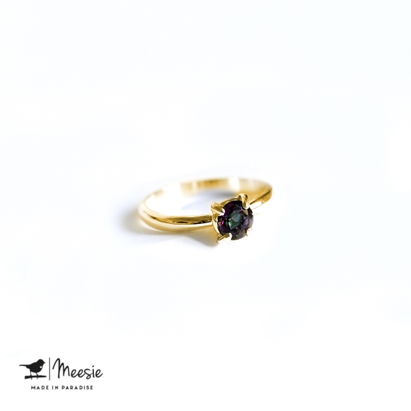 Ring Princess Magic Topaas edelsteen goud op zilver Ring Princess Magic Topaas edelsteen goud op zilver