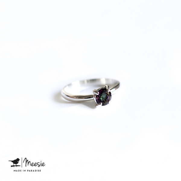 Ring Princess Magic Topaas edelsteen zilver Ring Princess Magic Topaas edelsteen zilver