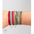 Armband: Textiel - Set van 10 armbanden 