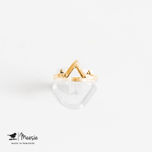 Ring Kaapstad goud op zilver - 3 stuks Ring Kaapstad goud op zilver - 3 stuks