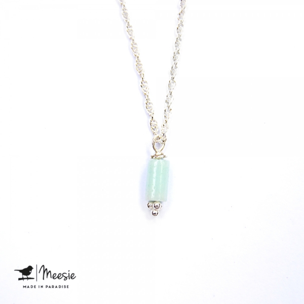 Ketting: Aquamarijn edelsteen zilver - 3 stuks Ketting: Aquamarijn edelsteen zilver - 3 stuks