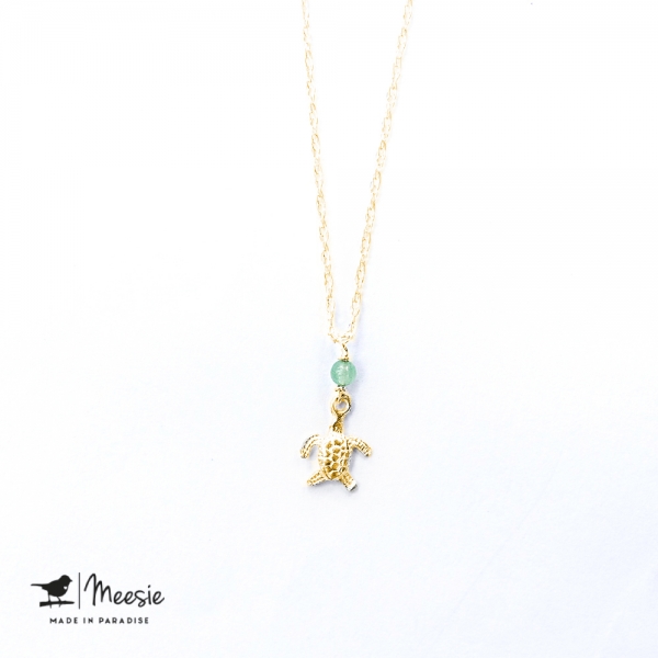 Ketting: Schildpad bedel goud op zilver - 3 stuks Ketting: Schildpad bedel goud op zilver - 3 stuks