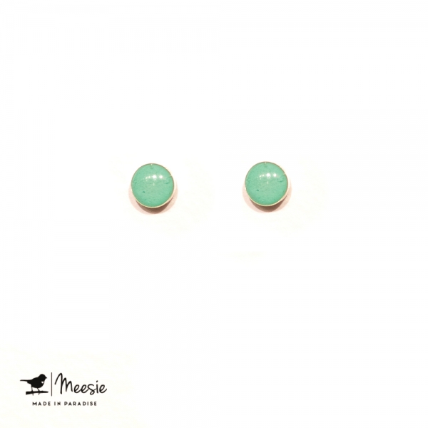 Oorbellen Studs Aquamarijn zilver - 3 sets Oorbellen Studs Aquamarijn zilver - 3 sets
