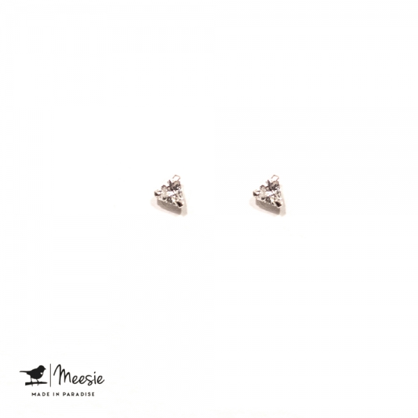 Oorbellen Studs Bergkristal zilver - 3 sets Oorbellen Studs Bergkristal zilver - 3 sets