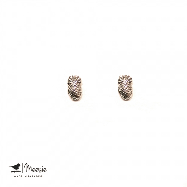 Oorbellen Studs Ananas zilver - 3 sets Oorbellen Studs Ananas zilver - 3 sets