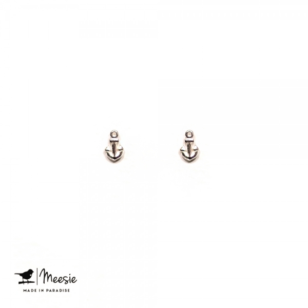 Oorbellen Studs Anker zilver - 3 sets Oorbellen Studs Anker zilver - 3 sets